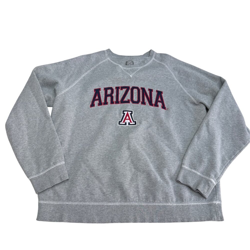 Campus Drive University of Arizona Crew Neck Sweatshirt Heather Gray, Size XL